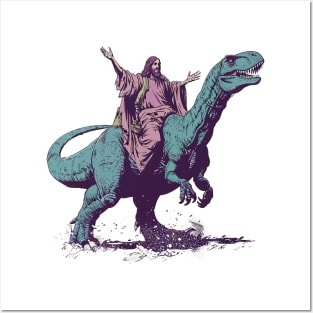 \ Jesus Riding A Dinosaur / Posters and Art